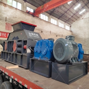 610X400對輥破碎機發貨圖片_破碎金礦石_發往甘肅蘭州